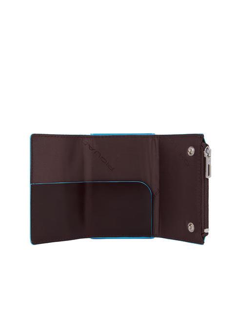BLUE SQUARE Portefeuille en cuir avec syst&egrave;me coulissant ACAJOU - Portefeuilles Homme
