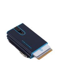 PIQUADRO BLUE SQUARE Portefeuille en cuir avec syst&egrave;me coulissant - Portefeuilles Homme