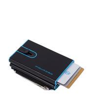 PIQUADRO BLUE SQUARE Portefeuille en cuir avec syst&egrave;me coulissant Noir - Portefeuilles Homme - 2