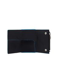 PIQUADRO BLUE SQUARE Portefeuille en cuir avec syst&egrave;me coulissant Noir - Portefeuilles Homme - 3