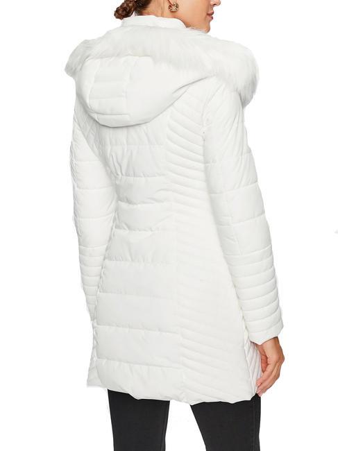 NEW OXANA Doudoune &agrave; capuche blanc pur - Vestes pour femmes