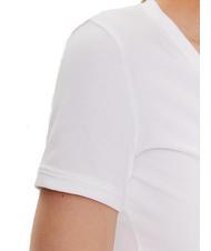 GUESS MINI TRIANGLE T-shirt col V blanc pur - T-shirt - 3