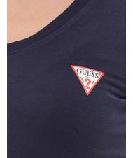 GUESS MINI TRIANGLE T-shirt col V bleu noirci - T-shirt - 4