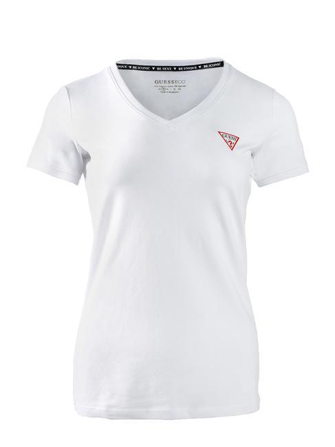 MINI TRIANGLE T-shirt col V blanc pur - T-shirt