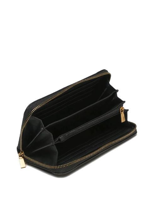LAUREL Large Portefeuille zipp&eacute; NOIR - Portefeuilles Femme