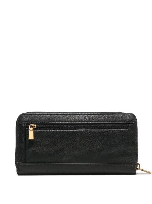 LAUREL Large Portefeuille zipp&eacute; NOIR - Portefeuilles Femme