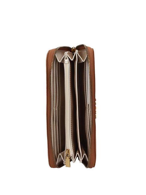 LAUREL Large Portefeuille zipp&eacute; COGNAC - Portefeuilles Femme