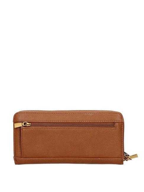 LAUREL Large Portefeuille zipp&eacute; COGNAC - Portefeuilles Femme