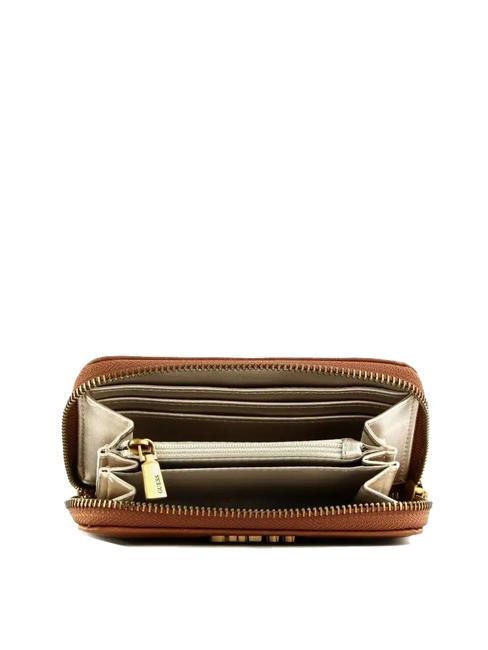 LAUREL M Portefeuille zipp&eacute; COGNAC - Portefeuilles Femme