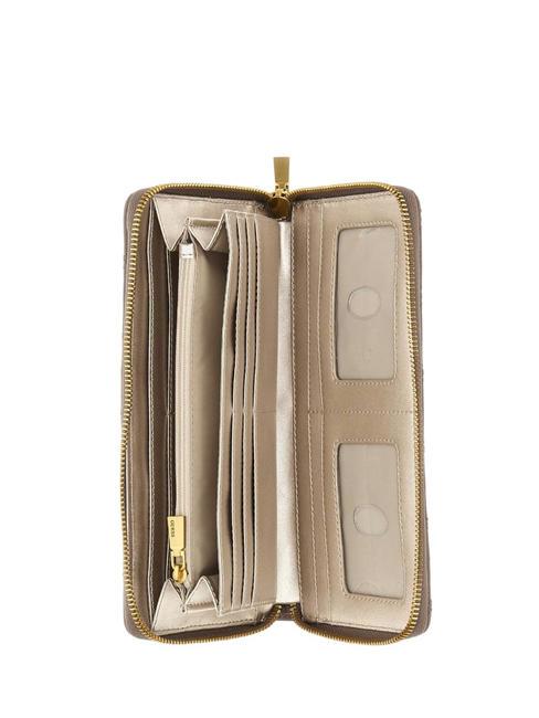 GIULLY Portefeuille organisateur taupe fonc&eacute; - Portefeuilles Femme