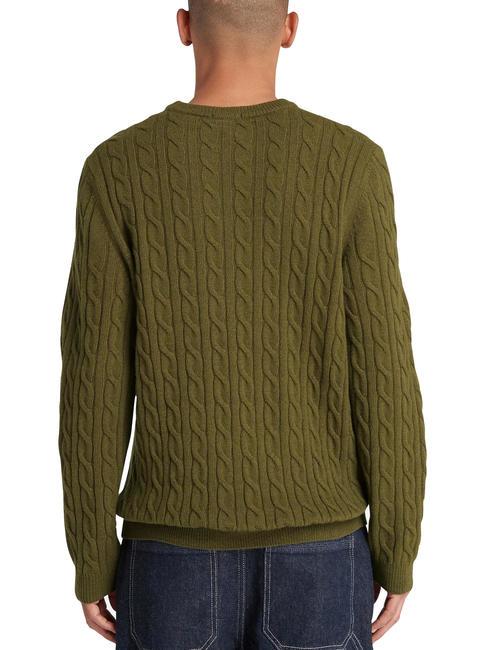 P-B LAMBWOOL Pull ras du cou en laine mélangée sombreolive - Pulls pour hommes