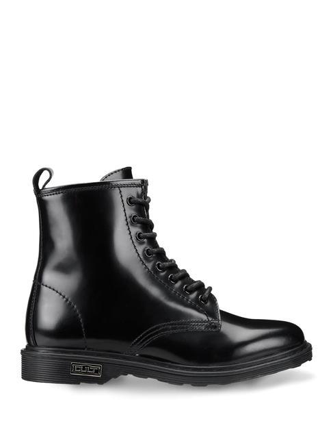 SABBATH Bottes de combat en cuir noir - Chaussures Femme