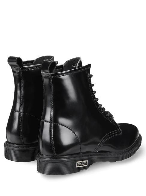 SABBATH Bottes de combat en cuir noir - Chaussures Femme
