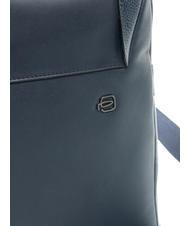 PIQUADRO MACBETH Sac en cuir extensible bleu - Sacs en Bandoulières pour Homme - 4