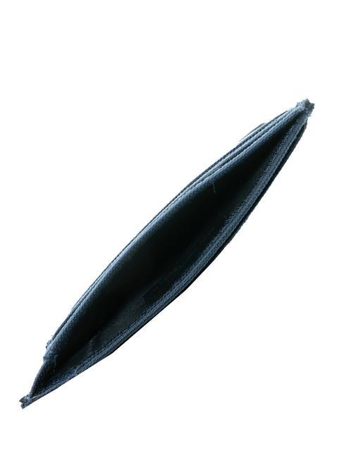 MACBETH Porte-cartes en cuir et tissu bleu - Portefeuilles Homme