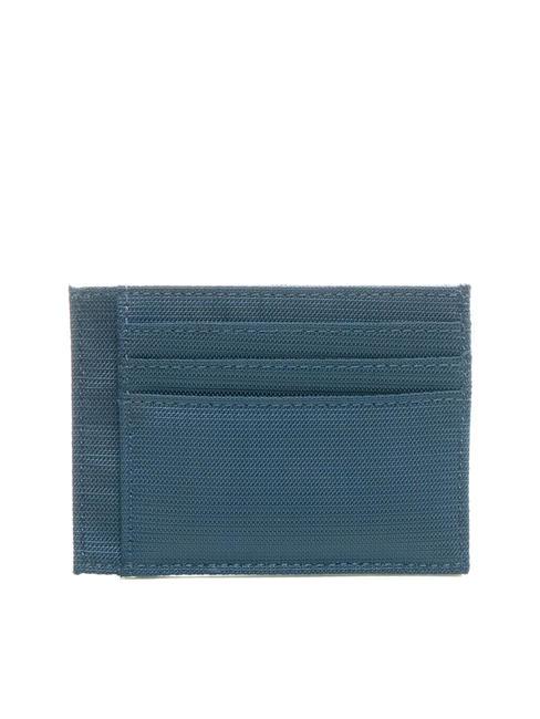 MACBETH Porte-cartes en cuir et tissu bleu - Portefeuilles Homme