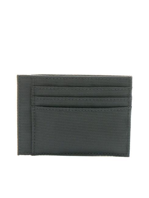MACBETH Porte-cartes en cuir et tissu Noir - Portefeuilles Homme