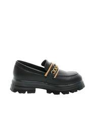 ALVIERO MARTINI PRIMA CLASSE GEO CLASSIC Mocassin plateforme avec cha&icirc;ne Noir - Chaussures Femme - 3