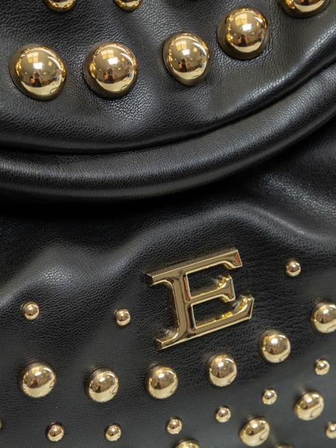 PRINCESS Sac bandouli&egrave;re avec clous or noir - Sacs pour Femme