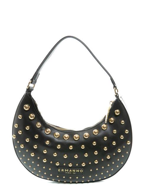 PRINCESS Sac bandouli&egrave;re avec clous or noir - Sacs pour Femme