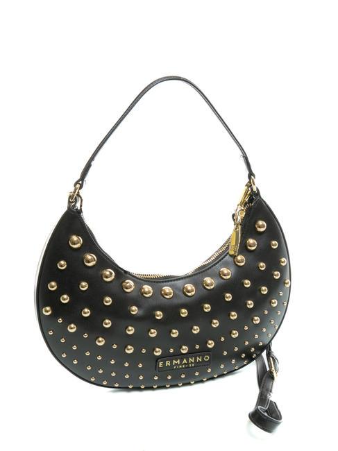 PRINCESS Sac bandouli&egrave;re avec clous or noir - Sacs pour Femme