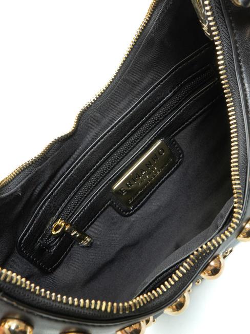 PRINCESS Sac bandouli&egrave;re avec clous or noir - Sacs pour Femme