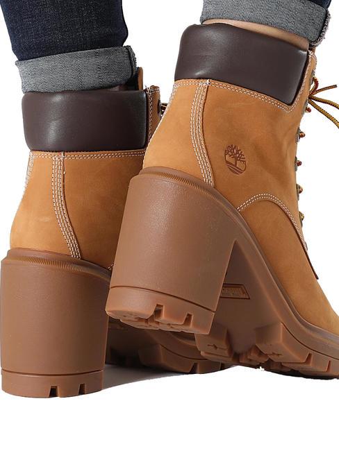 ALLINGTON Bottine à lacets avec talon en nubuck blé - Chaussures Femme