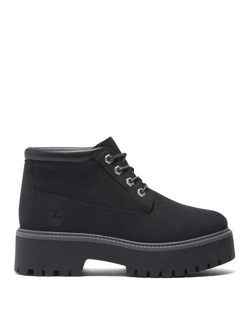 HERITAGE PLATFORM Bottine en nubuck Jetblack - Chaussures Femme