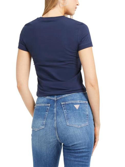 MINI TRIANGLE T-shirt coupe slim bleu noirci - T-shirt