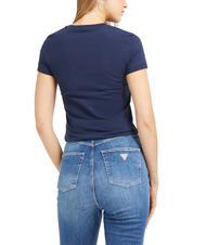 GUESS MINI TRIANGLE T-shirt coupe slim bleu noirci - T-shirt - 2