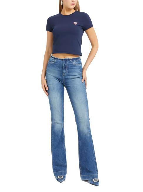 MINI TRIANGLE T-shirt coupe slim bleu noirci - T-shirt