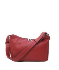 SPALDING TOURIST Sac bandouli&egrave;re en cuir rouge - Sacs pour Femme - 3