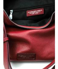 SPALDING TOURIST Sac bandouli&egrave;re en cuir rouge - Sacs pour Femme - 4
