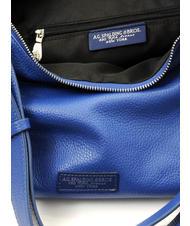 SPALDING TOURIST Sac bandouli&egrave;re en cuir bleu - Sacs pour Femme - 4