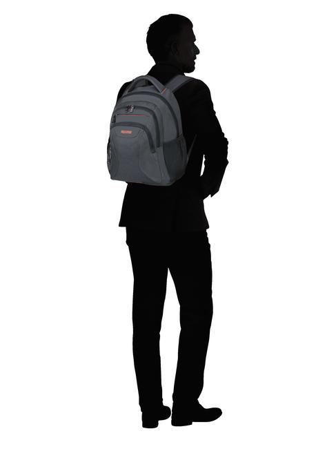 Sac a dos AT WORK, pour tablette et ordinateur 14.1" gris/orange - Sacs &agrave; dos pour ordinateur portable