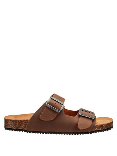 VEGA Babouche en cuir su&eacute;d&eacute; le tabac - Chaussures Homme