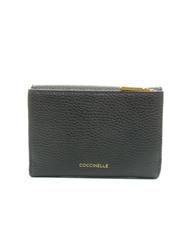 COCCINELLE BLOSSOM Portefeuille en cuir grain&eacute; moyen Noir - Portefeuilles Femme - 3