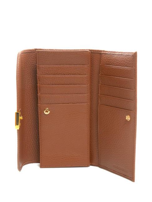 BLOSSOM Grand portefeuille en cuir textur&eacute; BRULE - Portefeuilles Femme