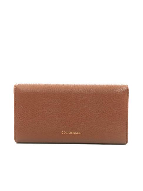 BLOSSOM Grand portefeuille en cuir textur&eacute; BRULE - Portefeuilles Femme