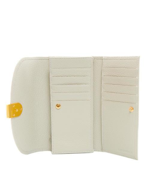 BLOSSOM Grand portefeuille en cuir textur&eacute; m&ucirc;re - Portefeuilles Femme