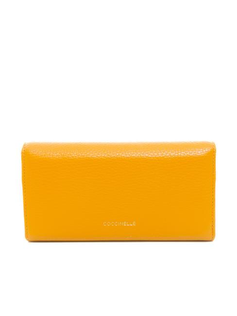 BLOSSOM Grand portefeuille en cuir textur&eacute; r&eacute;sine - Portefeuilles Femme