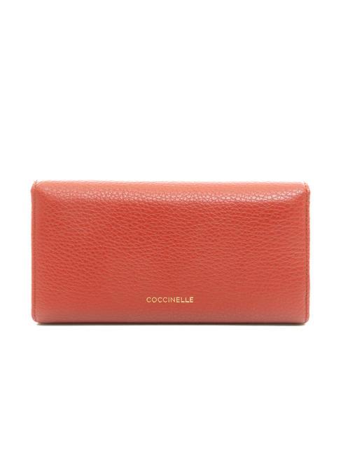 BLOSSOM Grand portefeuille en cuir textur&eacute; &Eacute;rable - Portefeuilles Femme
