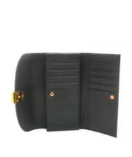 COCCINELLE BLOSSOM Grand portefeuille en cuir textur&eacute; Noir - Portefeuilles Femme - 2