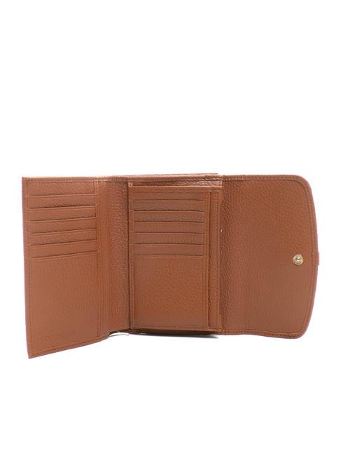 DORA Petit portefeuille en cuir textur&eacute; BRULE - Portefeuilles Femme