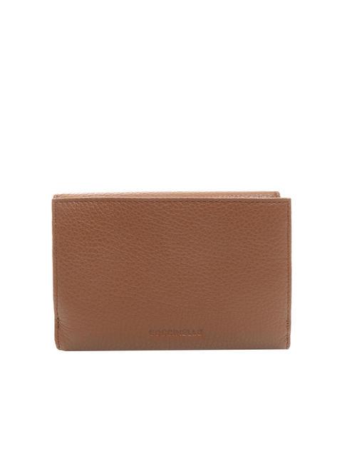 DORA Petit portefeuille en cuir textur&eacute; BRULE - Portefeuilles Femme