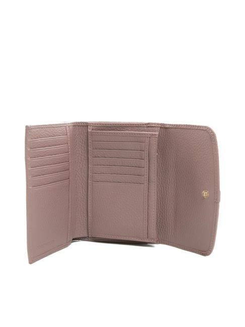 DORA Petit portefeuille en cuir textur&eacute; an&eacute;mone - Portefeuilles Femme