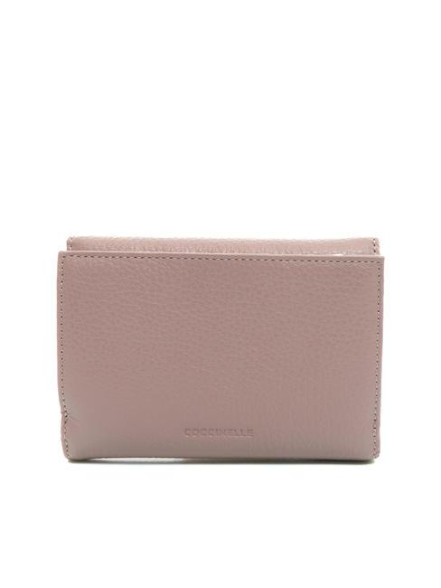 DORA Petit portefeuille en cuir textur&eacute; an&eacute;mone - Portefeuilles Femme