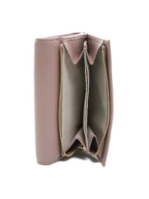 DORA Petit portefeuille en cuir textur&eacute; an&eacute;mone - Portefeuilles Femme