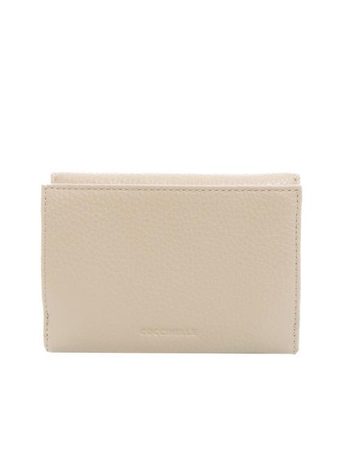 DORA Petit portefeuille en cuir textur&eacute; rose poudr&eacute; - Portefeuilles Femme