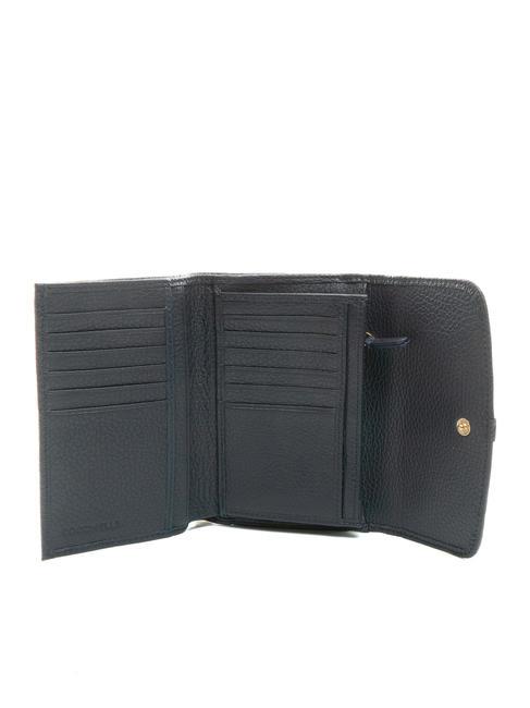 DORA Petit portefeuille en cuir textur&eacute; dARKBlue - Portefeuilles Femme
